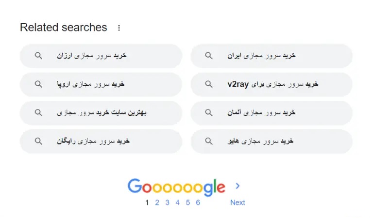 پیدا کردن کلمات کلیدی lsi با کمک Related searches